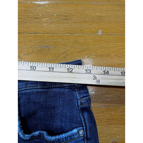 Free People Womens Jeans Size 26 Blue Ripped Whiskered Distressed Concert Rock - Picture 5 of 8